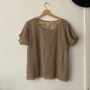 Champagne Lace J. Crew Top